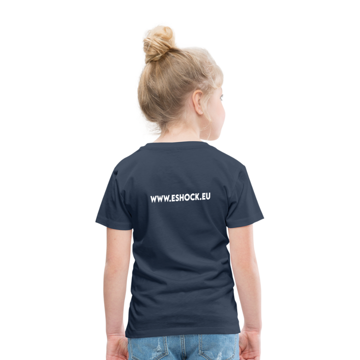 Kinderen Premium T-shirt met website op rug - navy