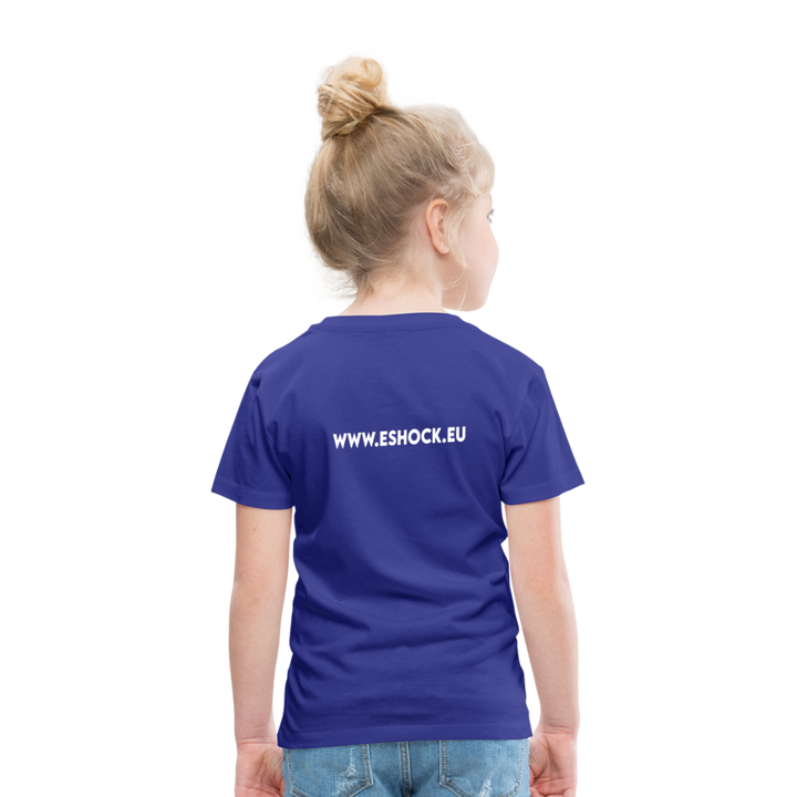 Kinderen Premium T-shirt met website op rug - koningsblauw