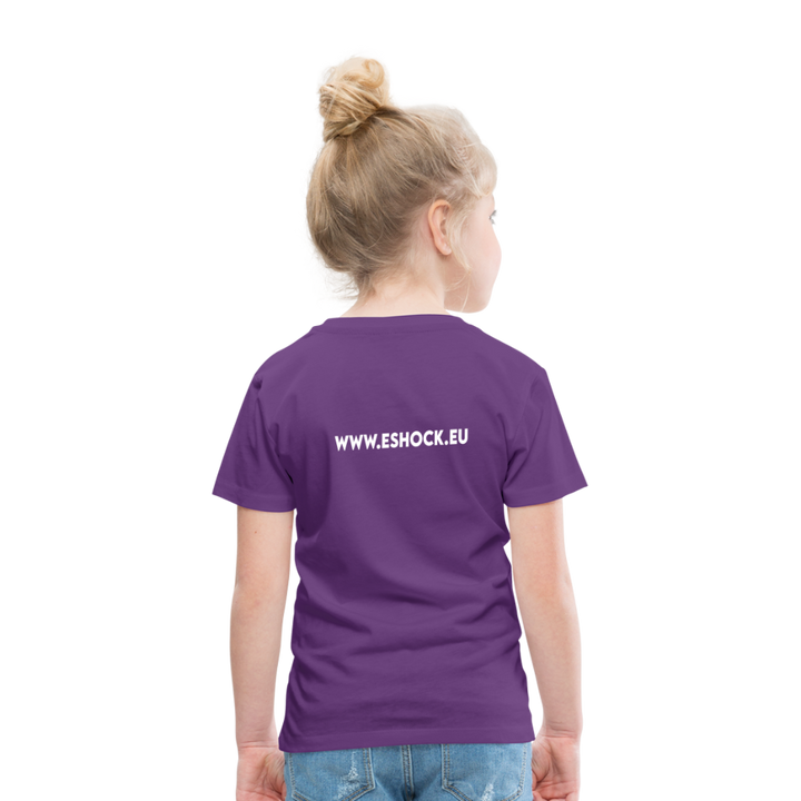 Kinderen Premium T-shirt met website op rug - paars