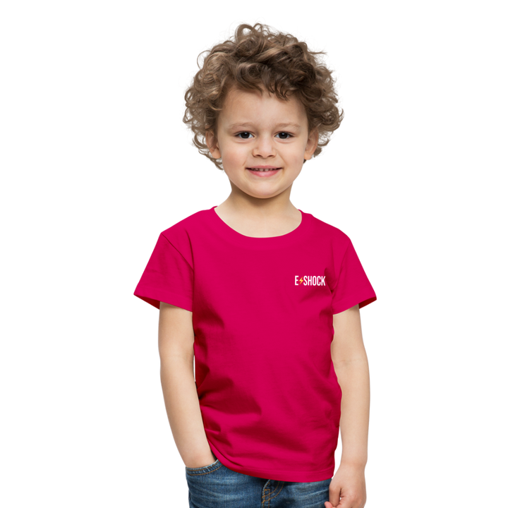 Kinderen Premium T-shirt met website op rug - donker roze