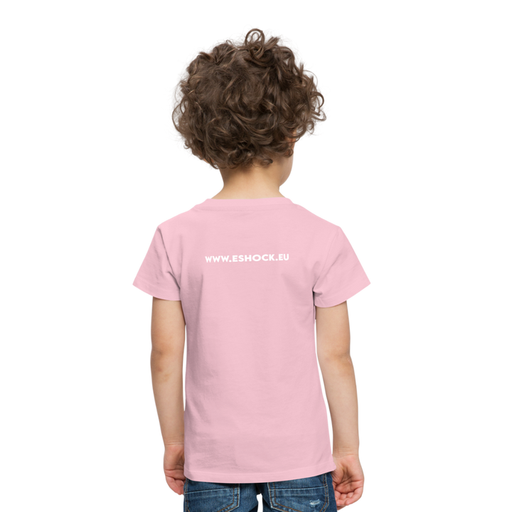 Kinderen Premium T-shirt met website op rug - lichtroze
