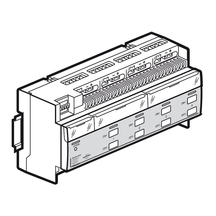 Bticino - MH - Dimmer 4 x 1-10V 10 DIN 4.3A per uitgang - BMDI1002-E⚡shock