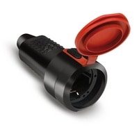 FAMATEL - KOPPELSTEKKER RUBBER 2P+T IP44 - 2109-E⚡shock