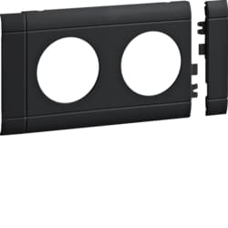 Hager - Afdekplaat stopcontact Ecoline voor BRP/BKIS, zwart RAL 9011 - GB080209011-E⚡shock