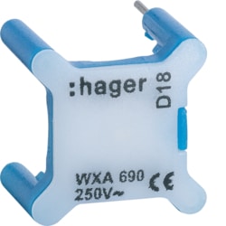 Hager - Signalisatielampje 250V blauw gallery - WXA690-E⚡shock