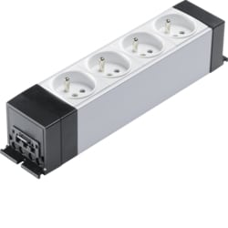 Hager - Stopcontactblok 4 x 230V 2P+A, met snelbevestiging - NRF0004D00-E⚡shock