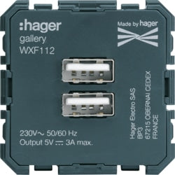 Hager - USB-lader gallery - WXF112-E⚡shock