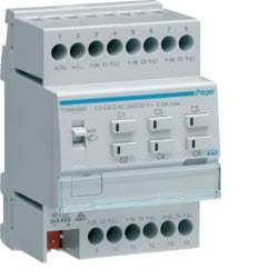 Hager - Verwarmingsmodule 6 uitgangen met regeling voor kleppen 24V/230V - TXM646R-E⚡shock