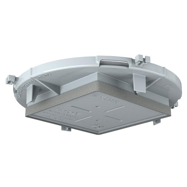 Helia - Inbouwbehuizing, HaloX® 100 frontdeel voor zichtbeton plafonddoorvoer Ø 75x75 mm - 1281-69-E⚡shock