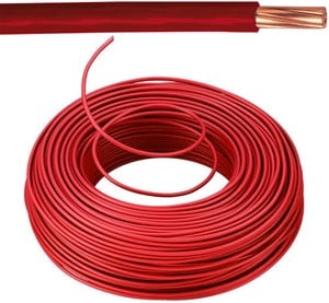 KABEL - VOB - Eca Installatiedraad - 10 mm² - rood - H07V-R ( R100 ) - VOB10RO-E⚡shock