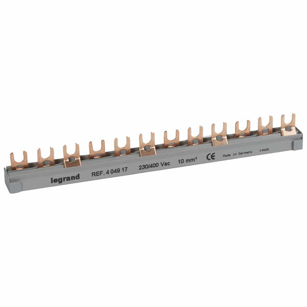 Legrand - Aansluitsrail met vorken 3p 12 modules - 10mm² - 404917-E⚡shock