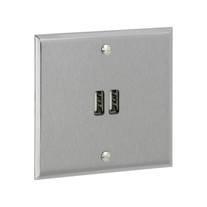 Legrand - ART dubbele oplader USB mémoire Geborsteld staal - AR67122-E⚡shock