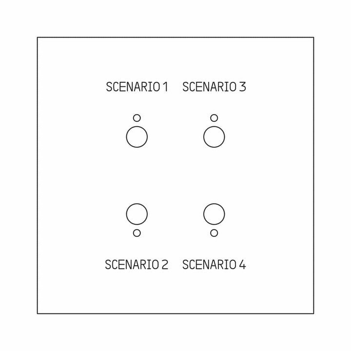 Legrand - ART MH bediening 4 scenarios épure Gespiegeld staal - AR67688-E⚡shock