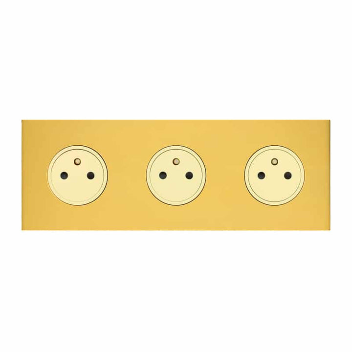 Legrand - ART Stopcontact 3x2P+A vlak 16A - épure Gespiegeld goud - AR67733-E⚡shock