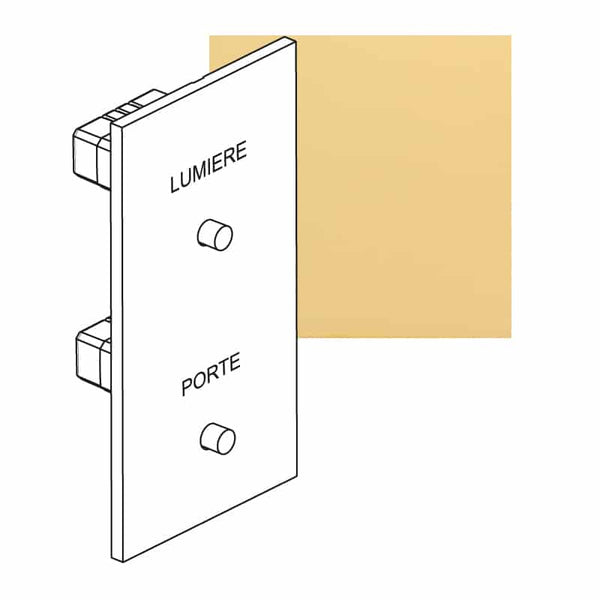 Legrand - ART verl. drkknp Porte+Lumière épure Gespiegeld goud - AR67793-E⚡shock