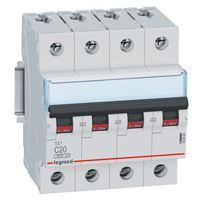 legrand - Aut. TX³ 6000A/6kA 4P C20 400V - 4 modules - 403563-E⚡shock