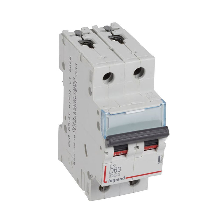 legrand - Autom. DX³ 10000A/16kA 2P D63 230/400V - 2 modules - 409457-E⚡shock