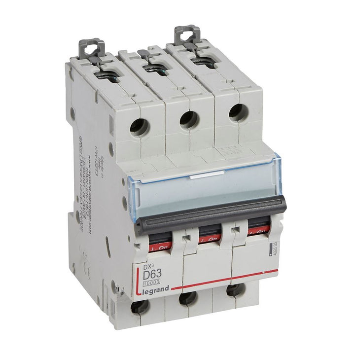 legrand - Autom. DX³ 10000A/16kA 3P D63 400V - 3 modules - 409505-E⚡shock