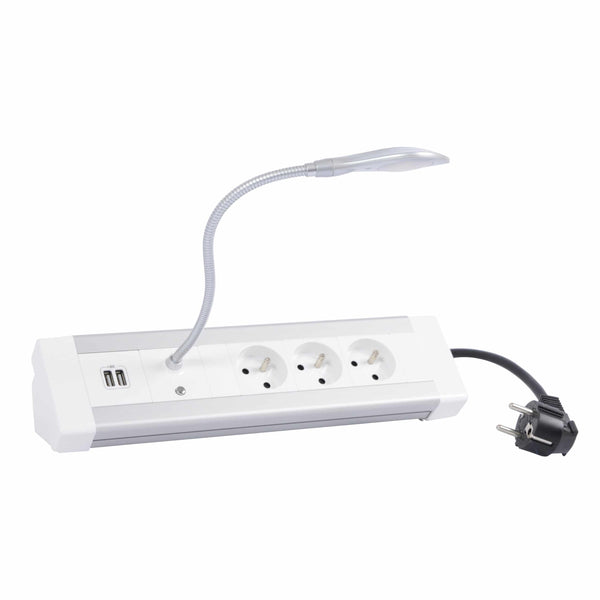 Legrand - Bureaublok 3x 2P+A + USB + leeslamp -met snoer 3m - 054636-E⚡shock