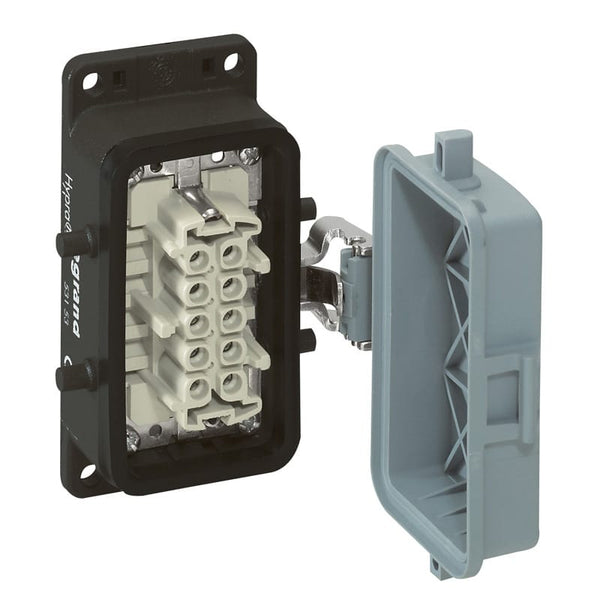 Legrand - Hypra connector inb.sok. vrouw klapd. met. 500V-16A - 24 P+A - 053155-E⚡shock