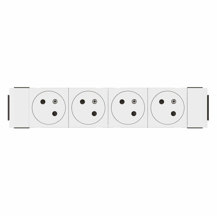 Legrand - Mosaic Link Stopcontact 4x2P+A -vlak- soluclip 8 modules wit - 077104L-E⚡shock