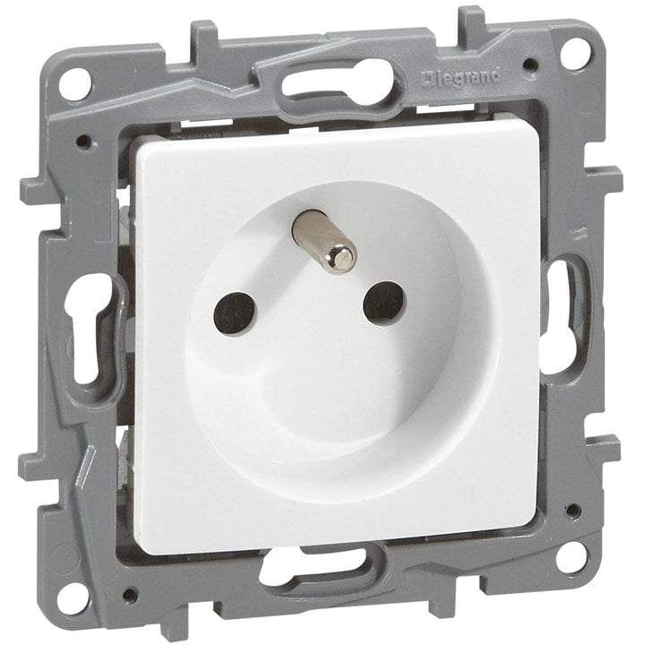 Legrand - Niloé Stopcontact 2P+A 230V steekklemmen, met spankl.,wit - 664536-E⚡shock