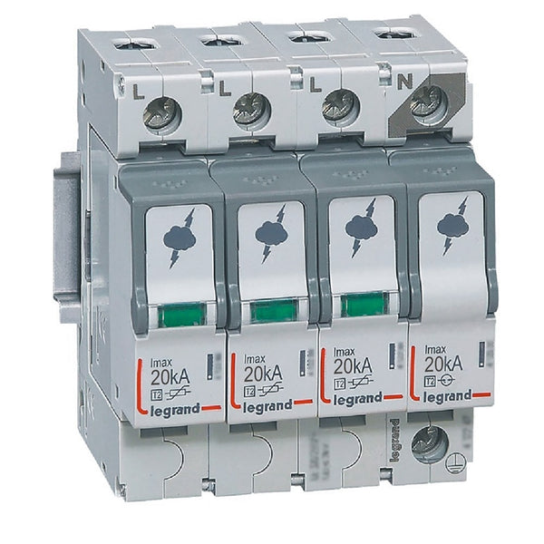 Legrand - Overspann. 3P+N - 20kA - T2 1.2kV - 320V - 4 modules - 412227-E⚡shock