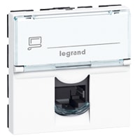 Legrand - RJ45 cat 6 UTP 2 mod 90° wit LCS² Mosaic witte kleur - 076591-E⚡shock