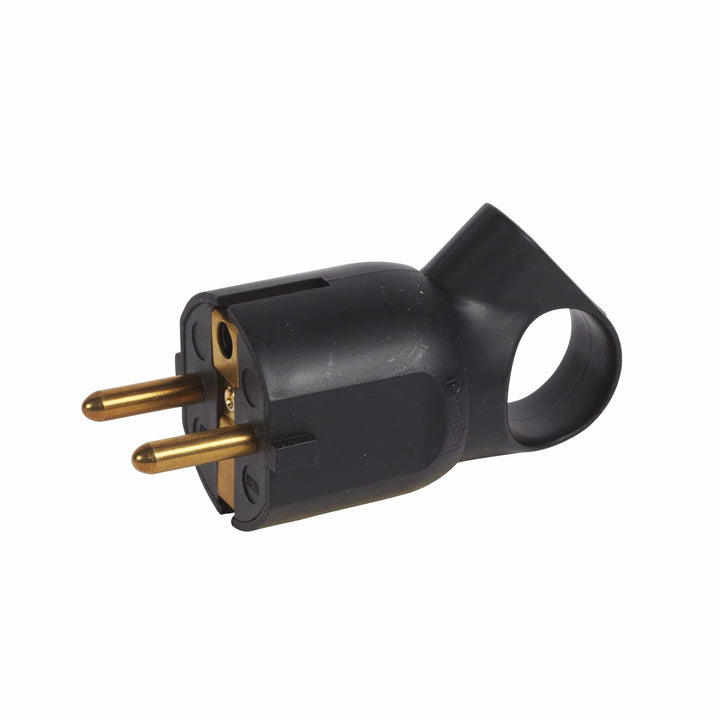 Legrand - Stekker 2 P+A schuko Zwarte ring - 093994-E⚡shock