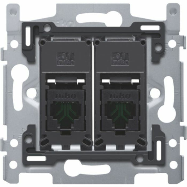 Niko - Inbouwr 2Xrj45 Utp Cat5E - 170-65252-E⚡shock