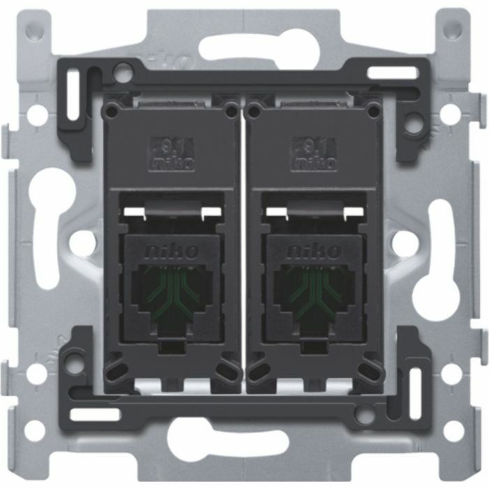 Niko - Inbouwr 2Xrj45 Utp Cat5E - 170-65252-E⚡shock