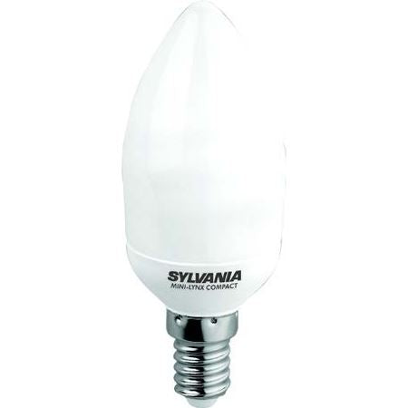 sylvania - MINI-LYNX COMPACT CANDLE 10K 7W 827 2700K E27 SL - 31479-E⚡shock