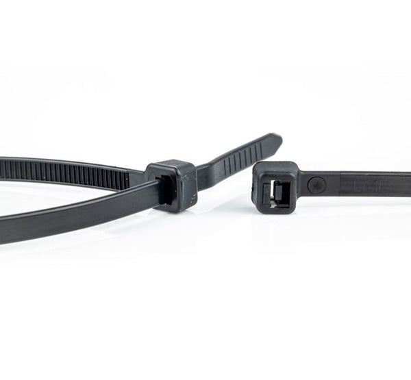 WKK - Kunststof kabelbinders - Voor universeel gebruik - Zwart (UV bestendig) - 300x4,8mm - 110196071-E⚡shock