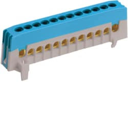 Hager - Aansluitklem voor DIN-rail, 12 x 16 mm² voor neuter, IP20 - KM12NF-E⚡shock