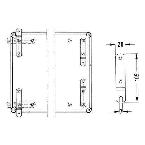 vynckier - BEVESTIGINGSVOETJES INOX APO - 852025-E⚡shock